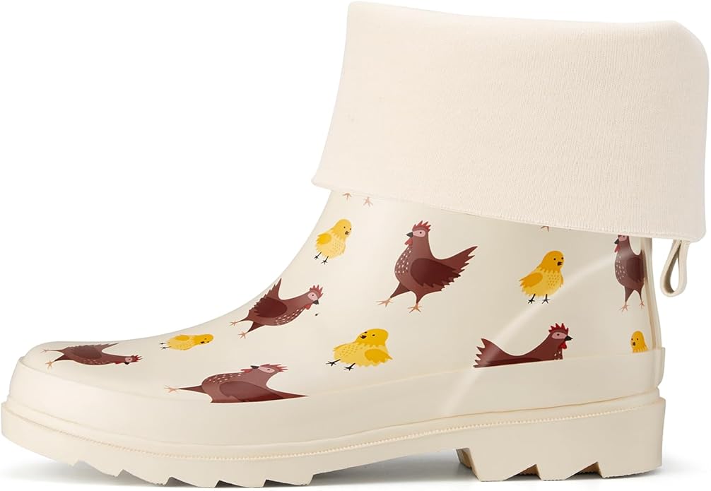 HISEA Rubber Rain Boots for Women Waterproof Garden Mud Boots