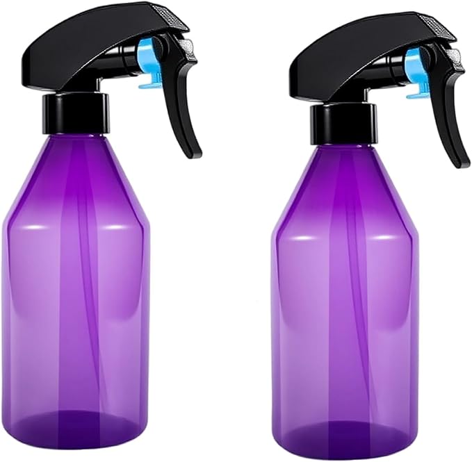 Plant Mister Spray Bottle, 2 Pack 10oz Plastic Fine Mist Spray Bottles, Empty Plant Sprayer Mister Water Spritzer for Gardening, Hair, Cleaning Solutions, Purple