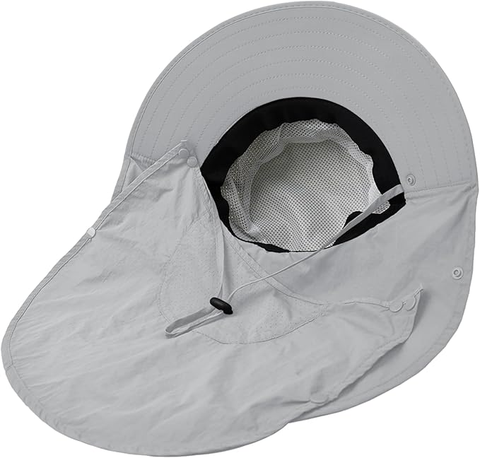Sun Hat for Men Women with Neck Flap,UPF 50+ UV Protective Hiking Fishing Hats,Wide Brim Sun Hat for Women&Men