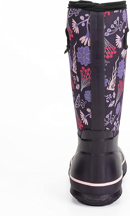 WTW Mid Calf Rain Boots for Women - Waterproof Insulated Neoprene Mud Boots Outdoor Hunting Garden Boots