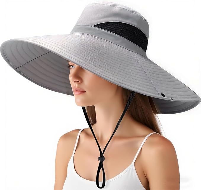 Super Wide Brim Fishing Hat for Men and Women,UPF50+ Waterproof Bucket Hat for Fishing, Hiking, Camping