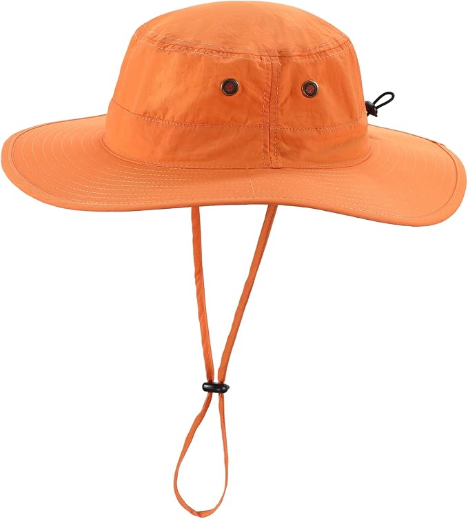 Home Prefer UPF50 Mens Sun Hat with Neck Flap Quick Dry UV Protection Cap Womens Wide Brim Fishing Hat Neck Flap Beach Garden