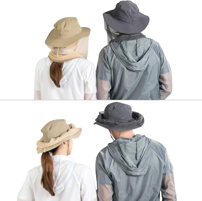 Peicees Head Net Hat for Men Women Adventure Fishing Hat Safari Hat for Hunting Camping Hiking