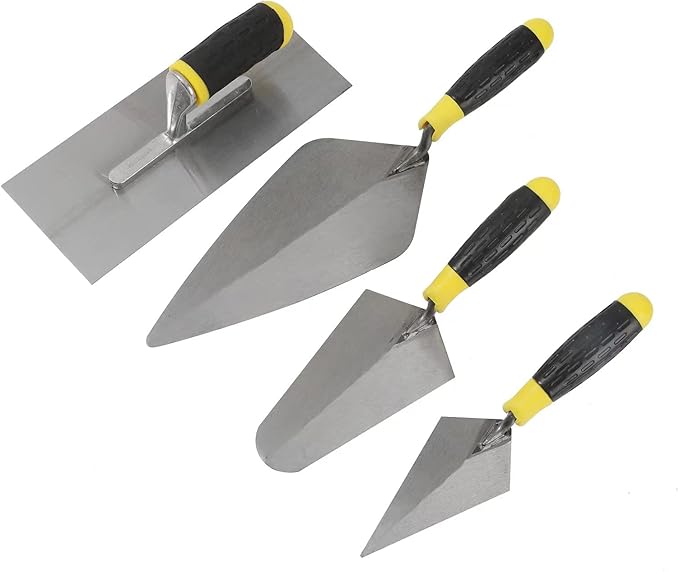 8-Piece Masonry Hand Tool Set Includes Finishing Trowel, Gauging Trowel, Pointing Trowel，etc…
