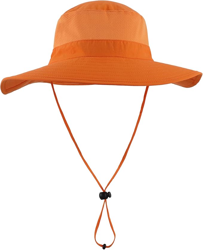 Home Prefer Outdoor UPF50+ Mesh Sun Hat Wide Brim Fishing Hat with Neck Flap Sun Hat for Men Women