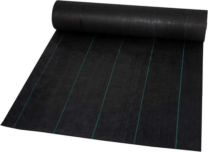 VEVOR Weed Barrier Fabric, Heavy Duty 4x100FT 5.8oz Woven Landscape Fabric, Garden Fabric Weed Barrier, Weed Control Fabric Ground Cover, Geotextile Fabric for Landscaping, Weed Block Gardening Mat