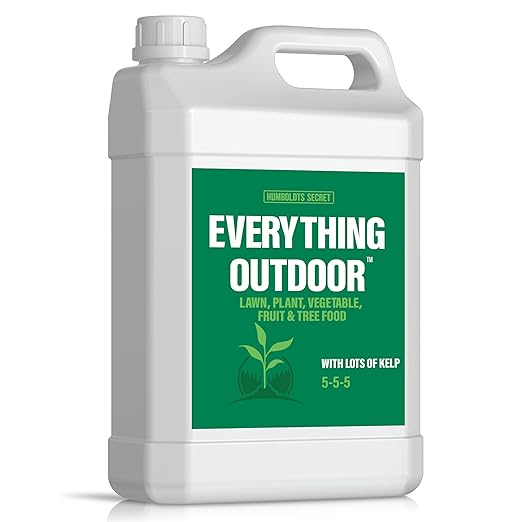 Humboldts Secret Everything Outdoor Plant Food - 5-5-5 Liquid Fertilizer with Kelp - All Purpose Plant, Vegetable, Fruit Tree and Lawn Fertilizer (1 Gallon Refill)