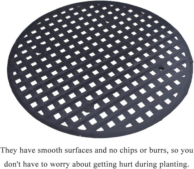 HAHIYO 20PCs 2.95Inch/7.5Cm Black Round PP Plastic Flower Pot Hole Mesh Pad Bottom Grid Mat Bonsai Drainage mesh Hole Screens Gasket Prevent Soil Loss Breathable Gasket Drainage Netting for Bonsai