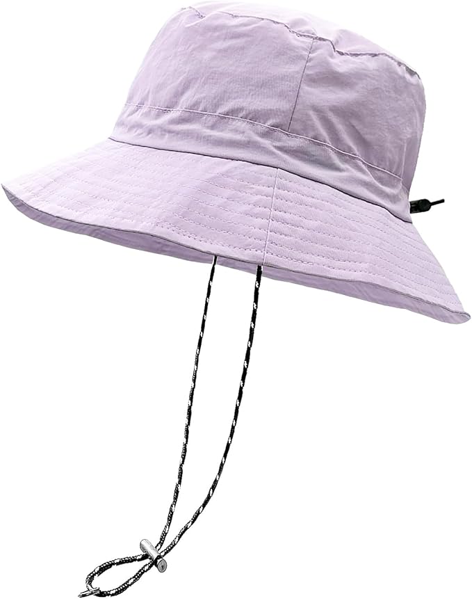 woogwin Waterproof Bucket Rain Hat with Chin Strap Quick Dry Packable Boonie Sun Hat Safari Hat UV Protection