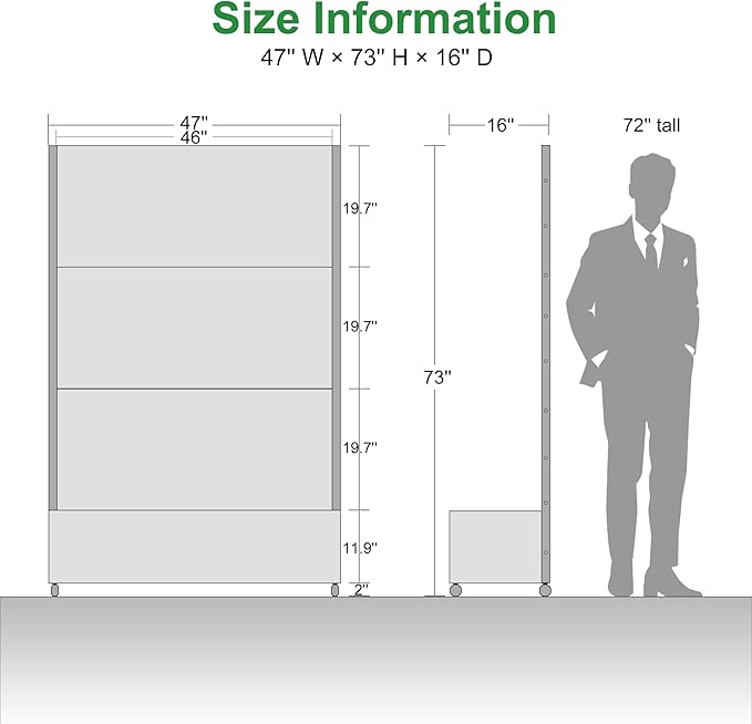 Casaphoria Metal Raised Garden Bed with Trellis and Wheels, 72"x47"x16" Planter Box for Climbing Plants, Vegetables & Vines, Features Drainage Holes and Privacy Screen (Black-Brick)