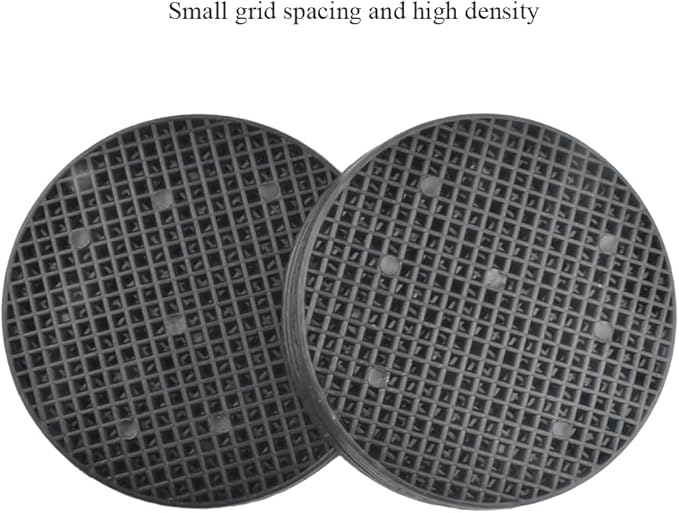 HAHIYO 10PCs 4Inch/10Cm Black Round PP Plastic Flower Pot Hole Mesh Pad Bottom Grid Mat Bonsai Drainage mesh Hole Screens Gasket Prevent Soil Loss Breathable Gasket Drainage Netting for Bonsai
