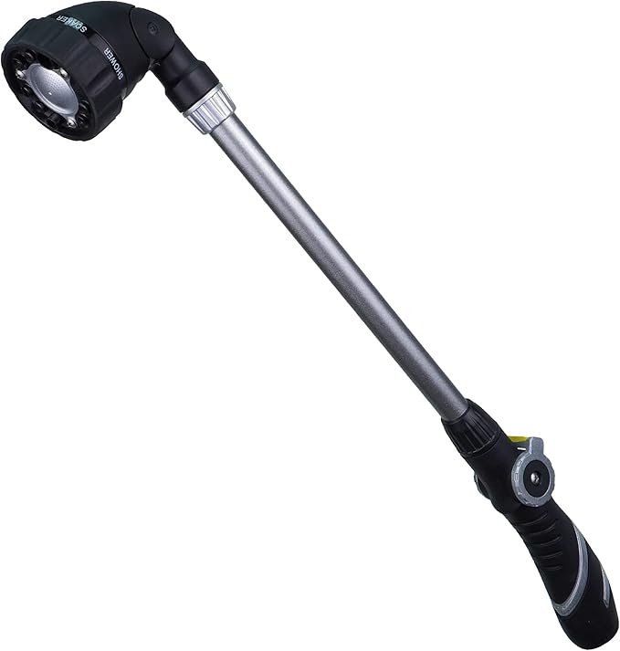 Thumb Control Watering Wand with Rotating Head Heavy Duty 22 Inch Ergonomic Sprayer Wand Adjustable Spray Garden Hose Nozzles Hanging Basket Wand with Flow Control, No Assembly Required Wand