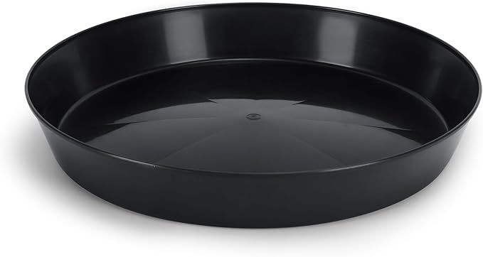 Saucer 5 Inch Black Polypropylene for Indoor and Outdoor Plant use, Flower Pot drip pan, Planter Drainage Saucer, Plants Saucer Collects Flower Pot Excess Water (AS5B) Made in USA