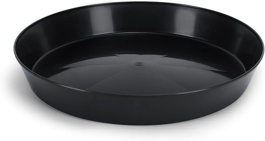 Saucer 5 Inch Black Polypropylene for Indoor and Outdoor Plant use, Flower Pot drip pan, Planter Drainage Saucer, Plants Saucer Collects Flower Pot Excess Water (AS5B) Made in USA