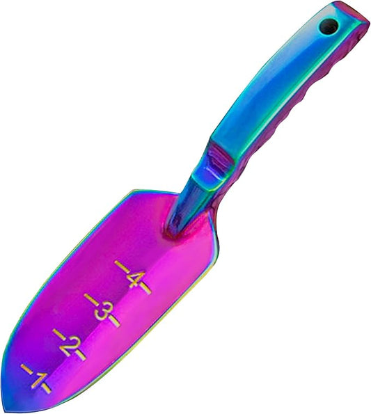 Garden Shovel - Gardening Hand Tool, Heavy Duty Garden Trowel, High Strength Alloy Steel for Soil Digging Planting Weeding, Solid Metal Handle, Colorful