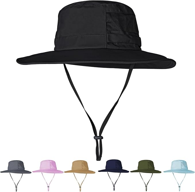 Sun Hat for Men/Women, UPF 50+ Fishing Hat,Waterproof Wide Brim Bucket Hat Foldable Boonie Hat for Hiking Garden Safari Beach