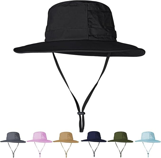 Sun Hat for Men/Women, UPF 50+ Fishing Hat,Waterproof Wide Brim Bucket Hat Foldable Boonie Hat for Hiking Garden Safari Beach