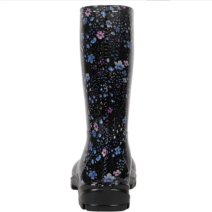 Asgard Women's Mid Calf Rain Boots Printed Waterproof Rubber Boots Short Garden Shose