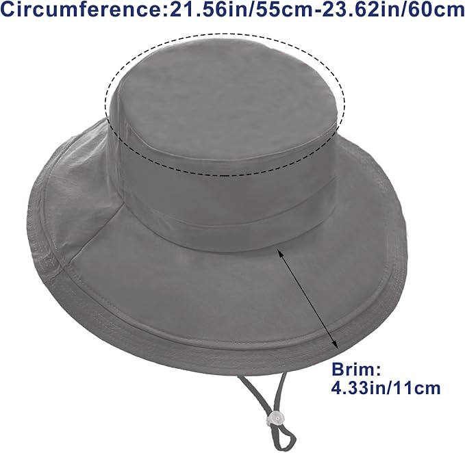 Sun Hats for Women Wide Brim Ponytail UV Protection Beach Hat Packable Waterproof Bucket Hat for Travel Hiking Gardening