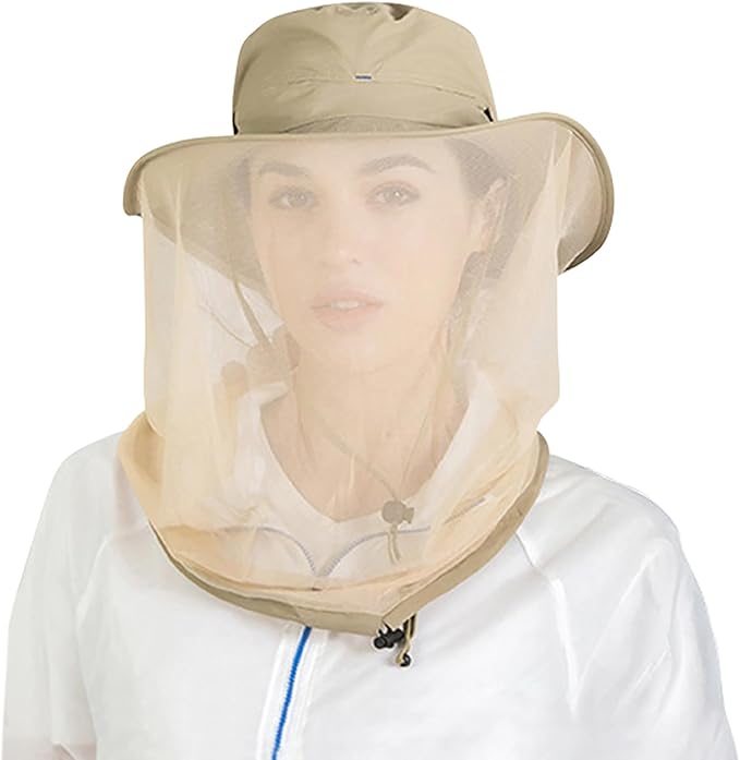 Peicees Head Net Hat for Men Women Adventure Fishing Hat Safari Hat for Hunting Camping Hiking