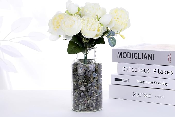 QINJIEJIE 0.9Lbs Labradorite Crystal Chips Vase Filler Crushed Rocks Aquarium Polished Gravel Decorative Plants Succulent Small Stones Terrarium Irregular Shaped Pebbles Fish Tank Bulk Sand