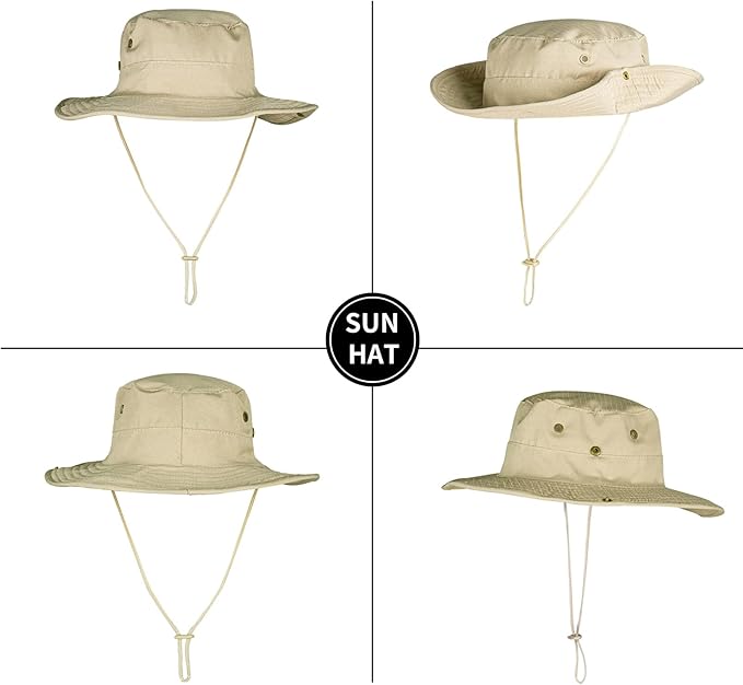 Sun Hats for Men Women Boonie Hat Foldable Fishing Hat UPF 50+ Bucket Hat for Fishing Hiking Garden Safari Beach