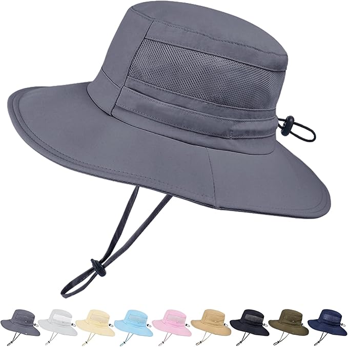 Sun Hat for Men/Women, UPF 50+ Fishing Hat,Waterproof Wide Brim Bucket Hat Foldable Boonie Hat for Hiking Garden Safari Beach