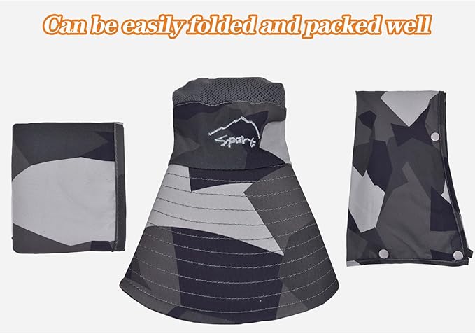 Sun Hats for Men Women Fishing Hat UPF 50+ Breathable Wide Brim Summer UV Protection Hat