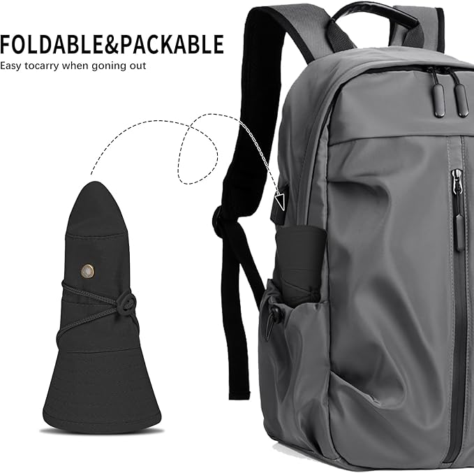 Sun Hats for Men Women Boonie Hat Foldable Fishing Hat UPF 50+ Bucket Hat for Fishing Hiking Garden Safari Beach