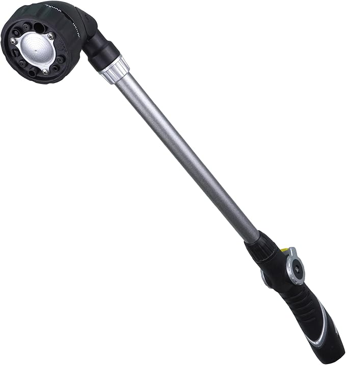 Heavy Duty Watering Wand, 22-Inch Long Metal Garden Hose Wand with Adjustable Rotating Head, Hose Nozzle Sprayer with Thumb Control, Perfect for Hanging Baskets,Shrubs and Plants