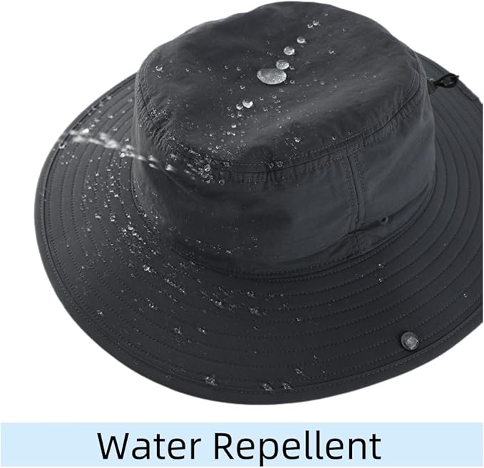 Connectyle Sun Hat for Men Women Outdoor UV Protection Safari Hat for Fishing Hiking Gardening Breathable Cowboy Hat UPF50