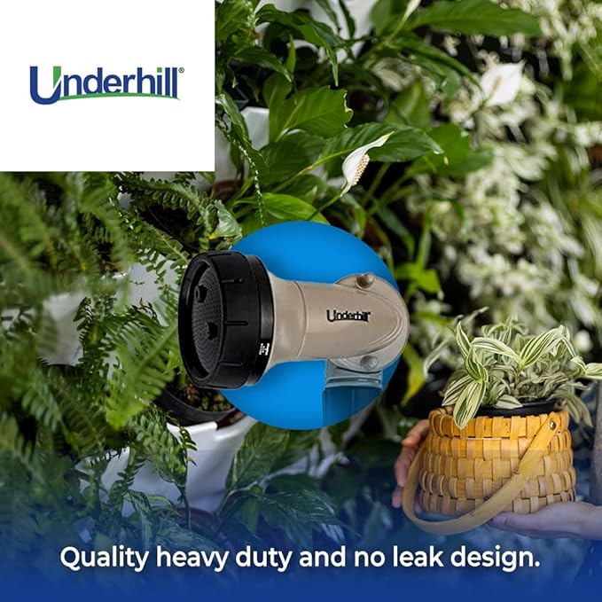 Underhill Proline Gold Series Garden Watering Extender Wand for Hose with Nozzle Sprayer Head, 3/4-Inch Thread Inlet, Jet Attachment, NG200-TW
