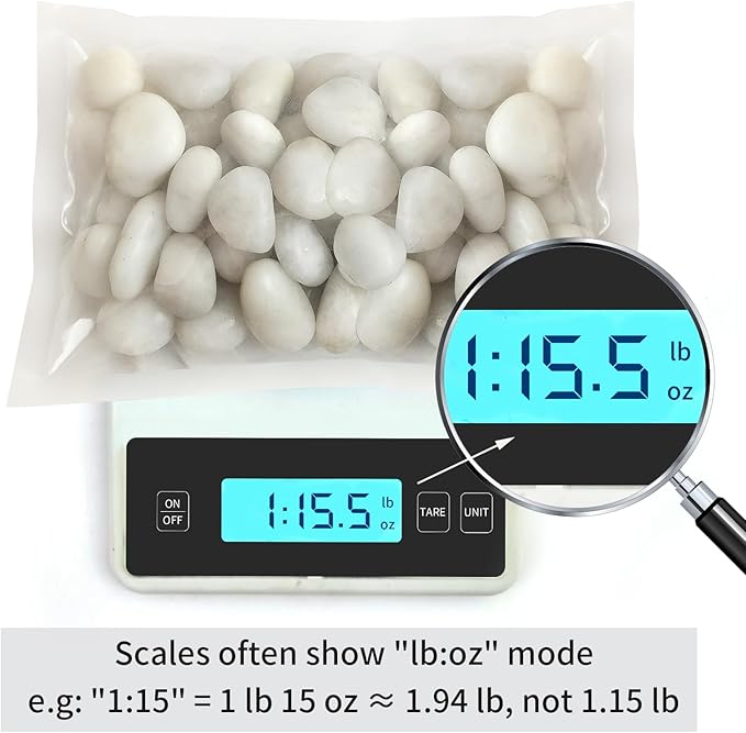 2 lbs Small White Pebbles for Plants, 0.8-1.2 inch Decorative River Rocks for Plants, Aquariums, Landscaping. White Stones for Planter Vase and Outdoor Garden Rocks