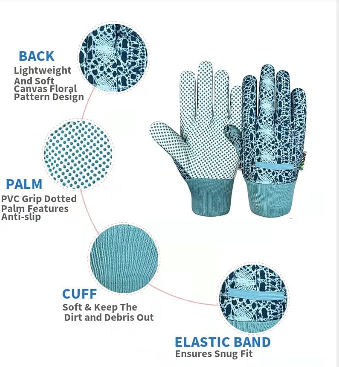 Thorn Proof&Puncture Resistant Gardening Gloves with Grip,Garden Glove for Women, Leather Yard Work Gifts