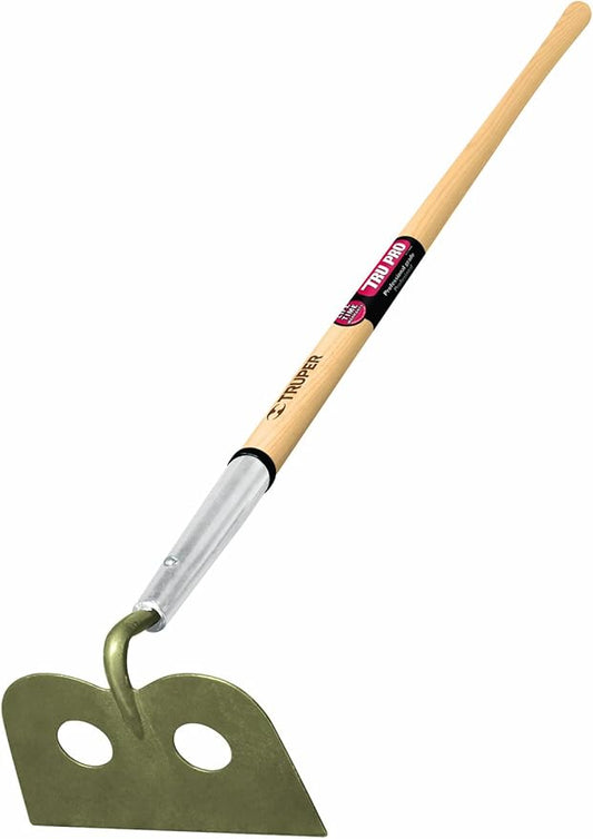 Truper 33035 Tru Pro Forged Mortar Hoe, 10-Inch Head, Ash Handle, 60-Inch