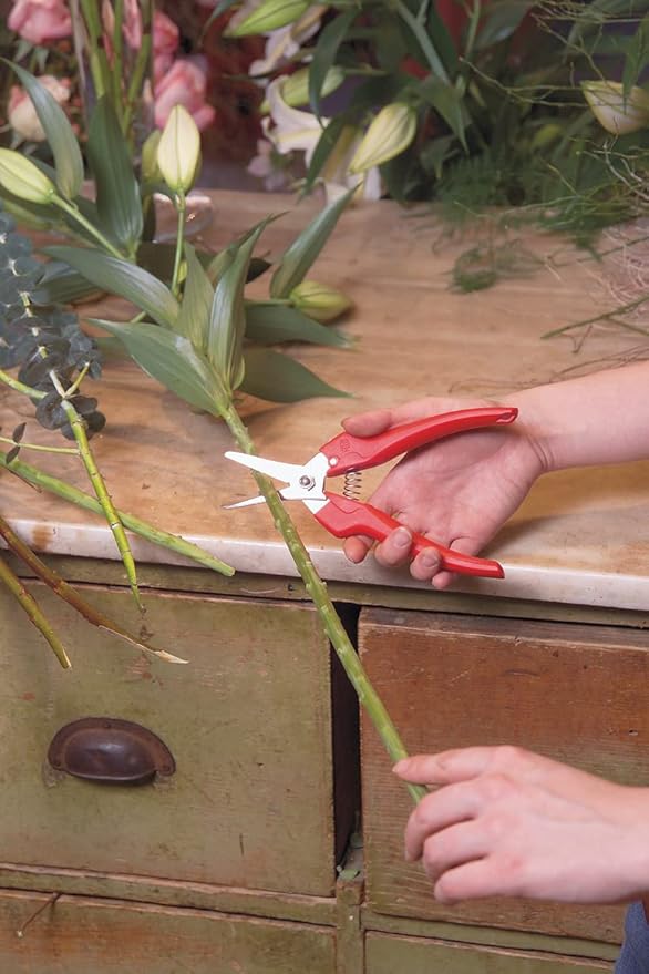 Felco F310 Pruning Snips – 7.3" Lightweight Garden Clippers for Fine Trimming & Harvesting | Pruning Shears for Gardening | Garden Snips and Pruners with Forged Aluminum Handles, Precision Tip