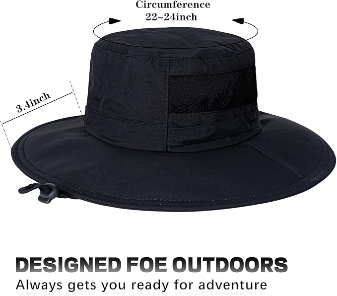 Sun Hat for Men/Women, UPF 50+ Fishing Hat,Waterproof Wide Brim Bucket Hat Foldable Boonie Hat for Hiking Garden Safari Beach