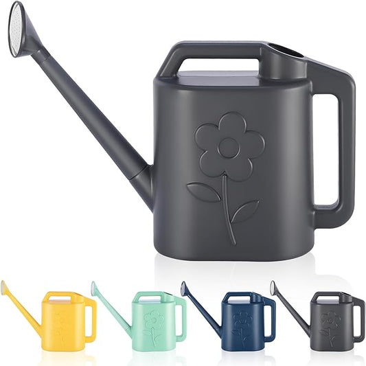 2 Gallon Watering Can for Indoor Plants, Garden Watering Cans for Outdoor Plant House Flower, Modern Plant Watering Can Large Long Spout with Sprinkler Head