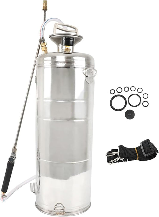 Hand Pump Sprayer Stainless Steel Sprayer for Indoor and Outdoor 3.5 Gallon Sprayer 20 in Wand 3.3 FT Hose
