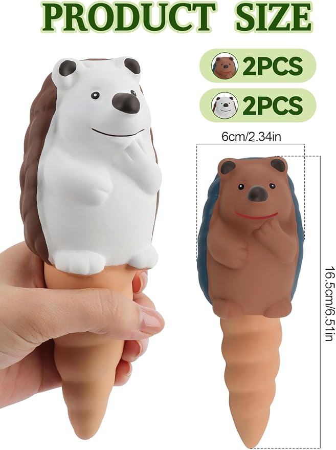 4Pcs Plant Watering Globes, Kalolary Hedgehog Shape Self Watering Spikes Terracotta Drip Water Stakes Irrigation Watering Bulbs for Pot, Indoor, Outdoor, Vacation