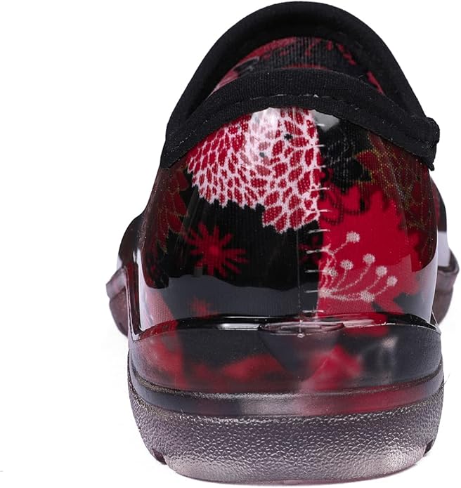 DKSUKO Waterproof Garden Shoe for Women Outdoor Slip-On Rain Boots Short Ankle Work Shoes and Garden Clogs with Comfort Insole