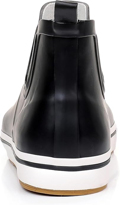WTW Womens Rain Boots Deck Boots for Men - Lightweight Waterproof Rubber Fishing Rain Shoes with High Traction for Gardening Camping