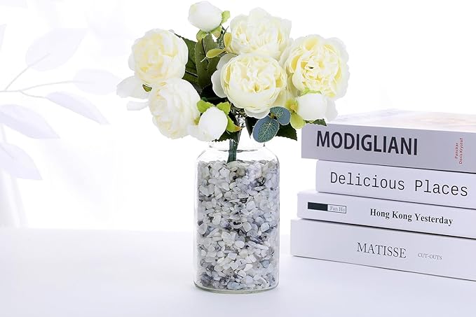 QINJIEJIE 0.9Lbs Grey Labradorite Rocks for Plant Bulk Decorative Sand Aquarium Gravel Stones Terrarium Small Turtle Rocks Vase Pebbles Filler Crystal Chips Fish Tank Decor for Planter