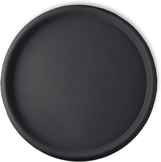 Crescent Garden Universal Round Planter Saucer, Heavy Duty Drainage Dish for Plant Pots, Extra Large Plant Dishes Saucer, Indoor & Outdoor Plant Trays - Caviar Black (23" Inner, 25.5" Outer Diameter)