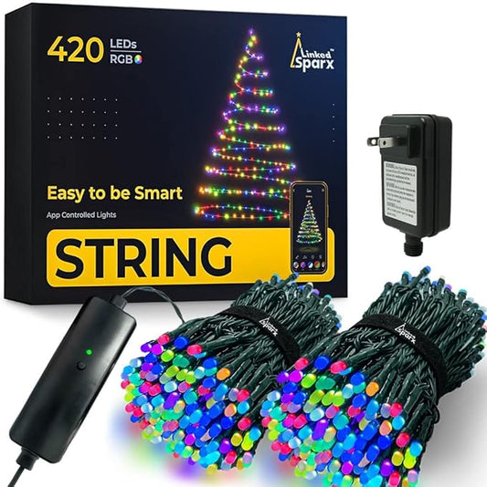 LED String Lights, 110ft 420LED Multicolor App-Controlled Christmas Lights with Music Modes for Xmas Tree Indoor Party Holidays Home Decorations