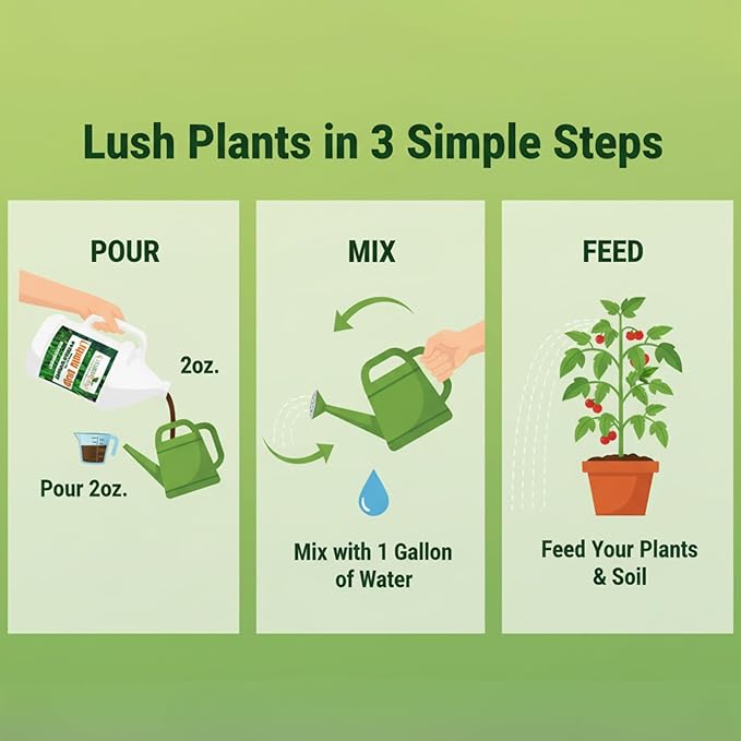 GS Plant Foods Liquid Kelp Fertilizer – Suitable for Organic Growing, OMRI Listed Seaweed Concentrate for Lawns, Gardens & Soil - 1 Gallon (Makes Up To 800+ Gallons)