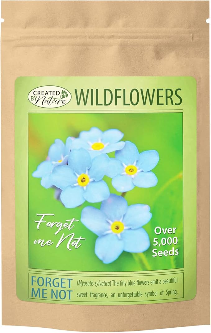 Created by Nature Forget Me Not Seeds, 5,000 Blue Biennial Wildflower Seeds