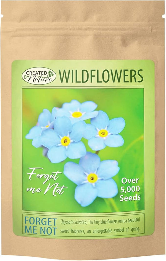 Created by Nature Forget Me Not Seeds, 5,000 Blue Biennial Wildflower Seeds