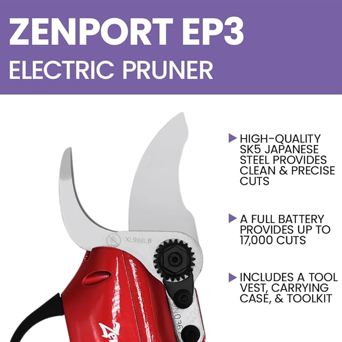 Zenport EP3 ePruner 1.5-inch Cut Battery Powered Electric Pruner