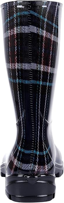 Asgard Women's Mid Calf Rain Boots Printed Waterproof Rubber Boots Short Garden Shose